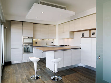 interni attico Bergamo cucina