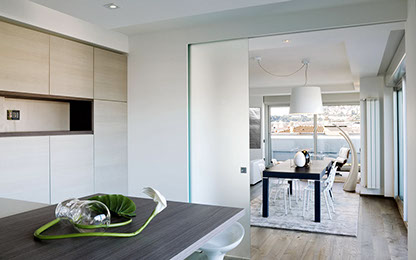 attico BG cucina soggiorno