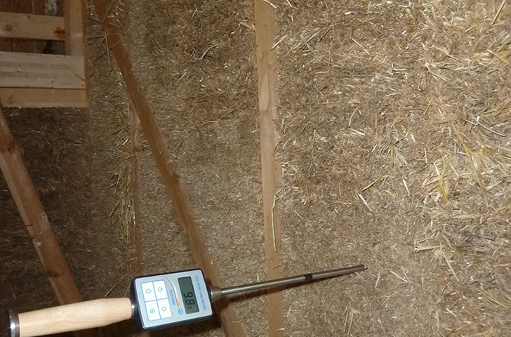 parete paglia misura umidita