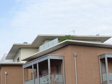 mattoni vista condominio vetro