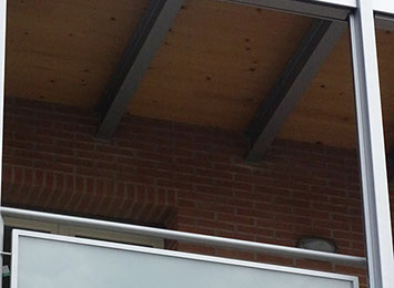 mattoni vista condominio vetro