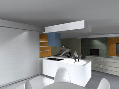 render cucina appartamento